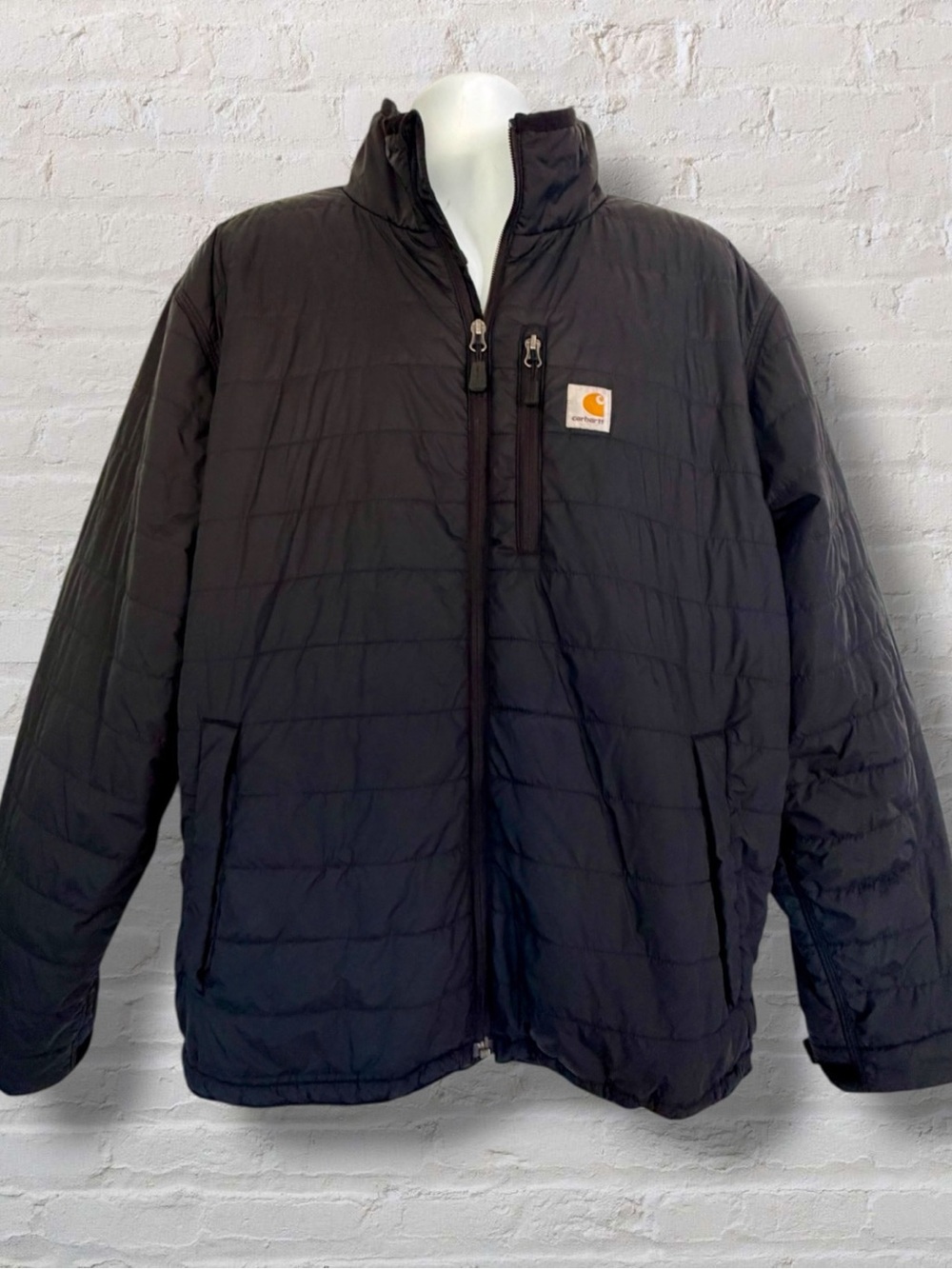 Carhartt 102208 Men’s 2xl Black Quilted Insulated Full Zip Jacket Lightweight Wo